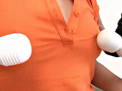 The beautiful Nana Kunimi takes two good cocks