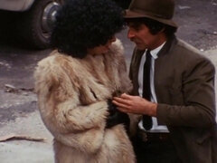 Horny retro chicks masturbate hairy cunts with vintage dildo before having classic threesome