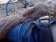 Leie, Strand, Blasen, Paar, Selbstgemacht, Masturbation, Öffentlich, Ablutschen