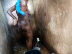 The African Shower with the African Woman