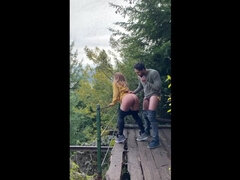 큰 엉덩이, 금발의, 오랄섹스, 음경, 도기스타일, Hd, 라티나, 공개적인