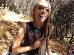 Pik, Hundestilling, Hd, Udendørs, Offentlig, Barberet, Teenager, Bryster