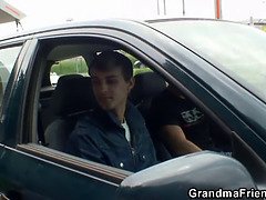 Szőke, Cseh, Érett koros, Szabadban, Nyilvános, Valóság, Hármas