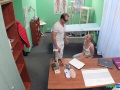 Horny Blondie Loves The Doctors Muscles And Smooth Talking Charm
