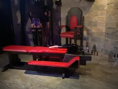 Bondage sadomaso, Brunetta, Dominazione femminile, Fetish, Dominatrice, Figa, Calze, Dildo indossabile