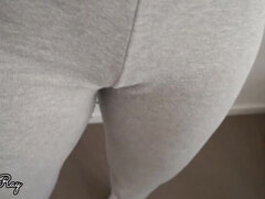 Cum in My Panty and Short Pants After Rubbing My Smooth Pussy