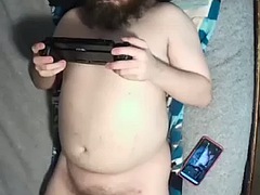 Uncle Likes to Play his Switch Laying on his back