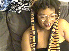 super-cute Nerdy dark-hued Caught Humping the sofa