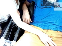 Любители, Большой член, Минет, В машине, Семяизвержение, Сперма на лице