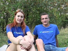 18 anos, Pauzão, Boquete, Transar de quatro, Ao ar livre cartaz de rua outdoor, Ruivoa, Adolescente, Tetas