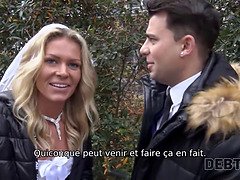 Cocu, Tchèque, Robe, Argent, Chatte, Réalité, Jarretelles, Épouse