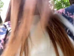 Amateur, Hd, Casero, Maduro, Al aire libre, Público, Pelirrojo, Juguetes