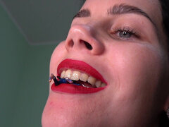 Giantess Anna Plays with a Tiny Man