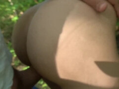 Kizzy Sixx gives head and gets screwed in the woods