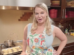 큰 음경, 금발의, 오랄섹스, 깊은목구멍, 밀프, 여배우, 셀카, 계모