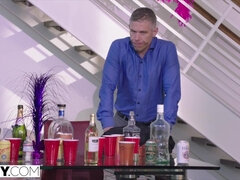 Жопа, Язык в попке, Из жопы в рот, Глубокая глотка, Член, Киски, Втроем, Сиськи