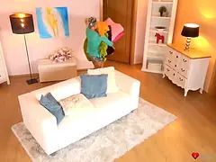 デカ尻, デカパイ, ブロンド, チェコ, Hd, レズビアン, なめる, オマンコ