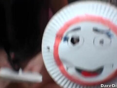 Brunetka, Na obličej, Hd, Latinské, Párty, Švédská rojka