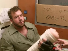 Asiatisch, Grosser schwanz, Blasen, Besamung, Muschi, Realität, Kurzes haar, Spielzeuge