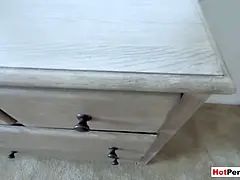 Tricky stepson remote controlling MILF stepmoms dildo