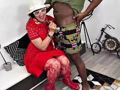 Big boob 73 Years old granny bbc ass fucked