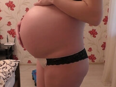 Amateur, Nana, Gros seins, Fait maison, Fille latino, Massage, Mamelons, Enceinte