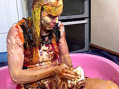 woman Trashed in Horrendous, repugnant ute Food Gunge WAM