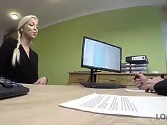 LOAN4K. Hottie with pigtail gets pink pussy because needs...