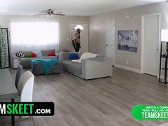 Watch skinny teen cutie pay for her sins & struggle to keep straight in interracial sex tape