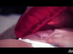 Lewd Loz Lorrimar is on close ups filling pussy with dildo and swallowing the rod