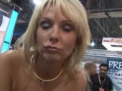 Blonde MILF pornstar Alysha in a gangbang