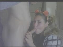 Webcam fun with my husband - deep throat, drool, and a little vomit