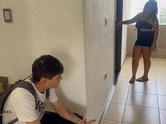 My Big-ass Neighbor Gives Me Lodging at Her House and Takes the Opportunity to Fuck Me Hard and Make Me Cum.