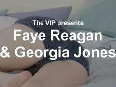 Faye Reagan’s pussy is stretched and oozing out for Georgia Jones’ hot licking