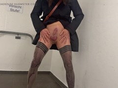 Amador amadora, Alemãoã, Feito em casa, Lingerie, Nylon, Ao ar livre cartaz de rua outdoor, Hermafrodita andrógina, Escravoa