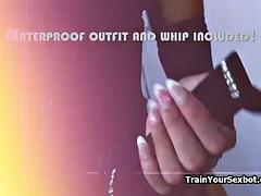 Domina fembot makes new owners dick hard