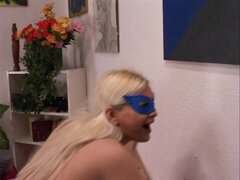 Busty Fat Masked Wife Fucked and Cummed in Mouth by Horny Old Amateur Pig