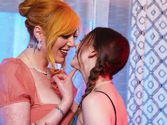 Lesbian play between two fuck dolls Lauren Phillips and Lily Larimar