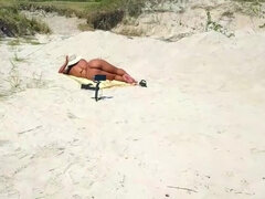 Anal, Plage, Noir ébène, Fétiche, De plein air, Public, Solo, Jouets