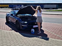 Amateur, Blonde, Voiture, De plein air, Culottes ou slips, Polonais, Public, Nénés