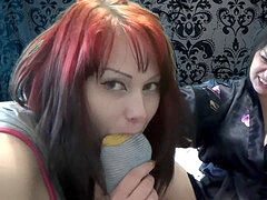 inexperienced lesbo sock worship gasping