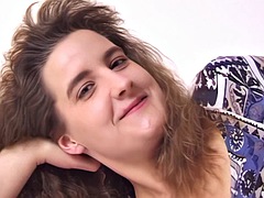 Sexy student plays with her charms