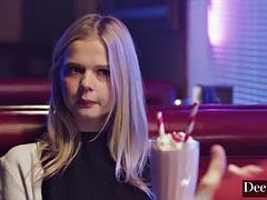 Stor kukk, Blond, Kukk suging, Festlig, Offentlig, Rødtopp