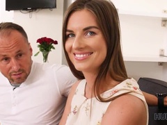 HUNT4K. Nice lassie is happy to get dick of her ex-boyfriend in all holes in turns