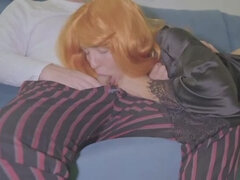 Stepmom Can't Resist My Cock While Watching Movies, Rides and Gets Filled with Cum