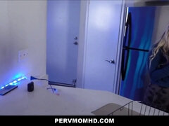 Stepmom Ashley Fires gets her small tits smashed by stepson's huge cock in hot MILF sex tape