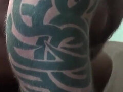 Bearfilms Pierced Gay Dean Wyatt Polishes Marc Angelo's Cock in Wet Blowjob