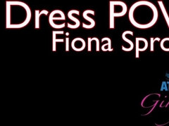 POV footjob Fiona Sprouts - Blue Dress POV Sex - Blowjob and internal creampie