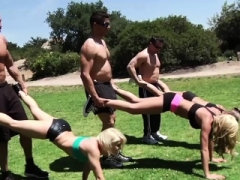 Hot gals get slammed by aroused dudes