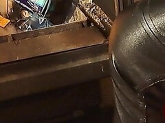 Leie, Bad, Europäisch, Fetisch, Absätze, Leder, Masturbation, Solo